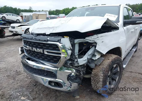 2022 Ram 1500 Big Horn z USA, uszkodzony, nr VIN 1C6SRFMT3NN351265